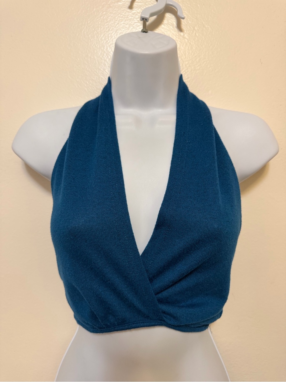 SHEIN Teal Halter Wrap Crop Top - Multiple Ways To Tie